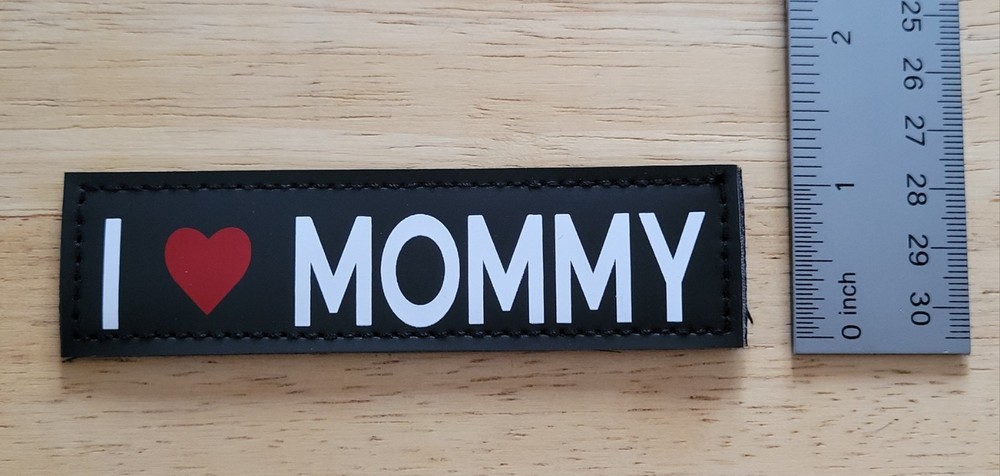 "I ❤️ Mommy" Hook And Loop Adhesive Patch For Dog Harness
