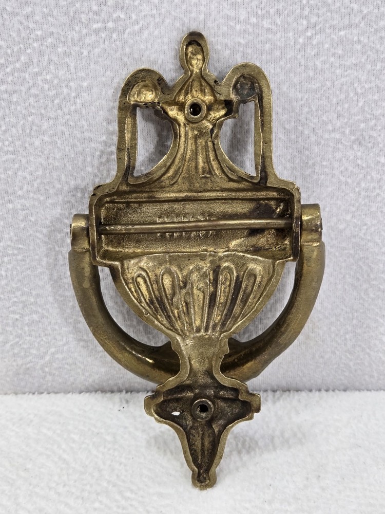 Vintage Solid Brass Virginia Style Blank Monogram Space Door Knocker