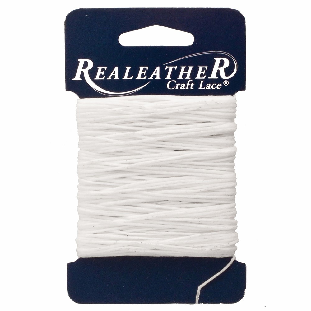 Realeather(R) Crafts Waxed Thread 25yd-White