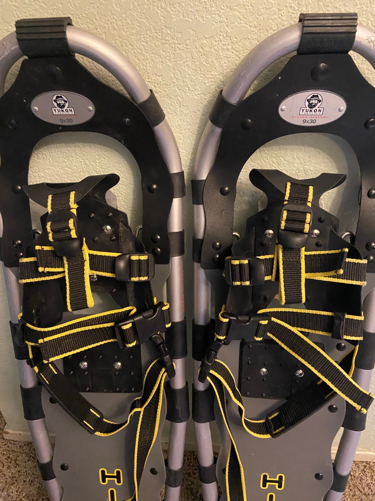 🌊 GRAY BLACK YUKON CHARLIE'S 9x30 930 HIKE SNOW SHOES 6000 SERIES NO POLES - N3