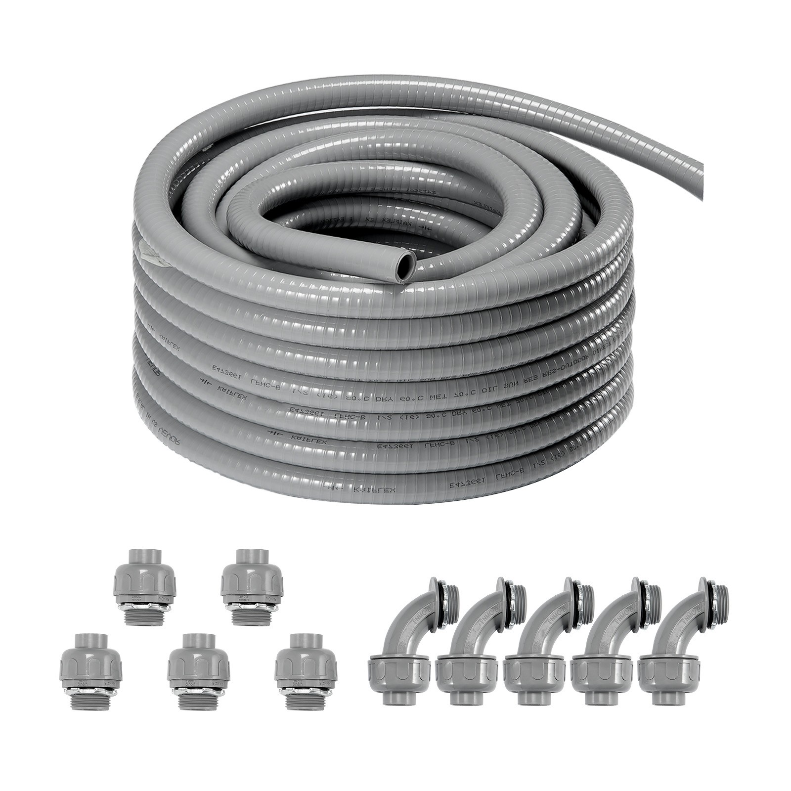 1/2 in Flexible Liquid-Tight Electrical PVC Conduit 100 ft Non-Metallic