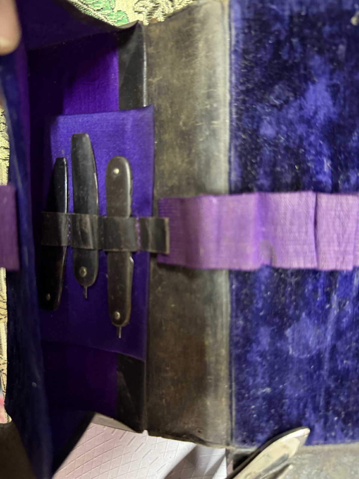 19c.medical Surgeon Surgical Case Set Lancets Instruments Ebony Bistoury,scalpel