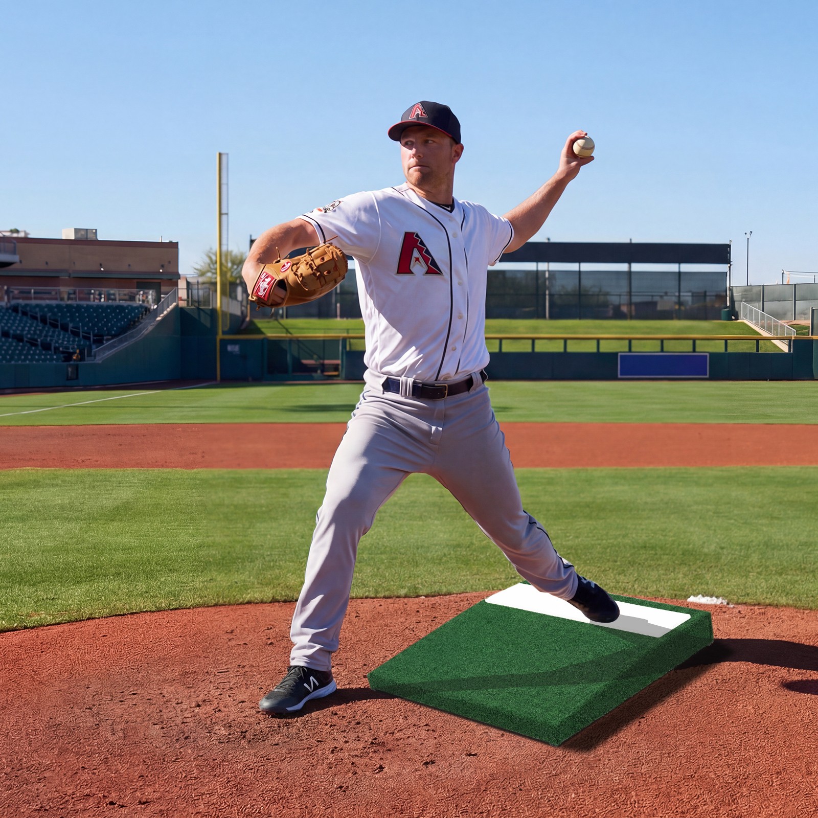 Portable Pitching Mound w/Baseball, Pitching EVA, Carry Handle, Youth Baseball