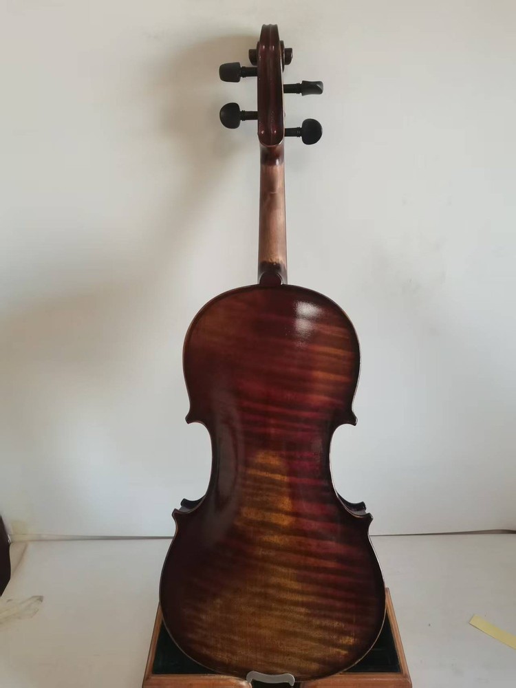 Master 4/4 violin Stradi model 1pc Solid flamed maple back spruce top K4015