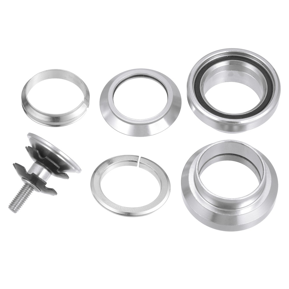 Universal Pack (1) 34mm 1-1/8" Threadless Bicycle Headset Combo Silver Tone