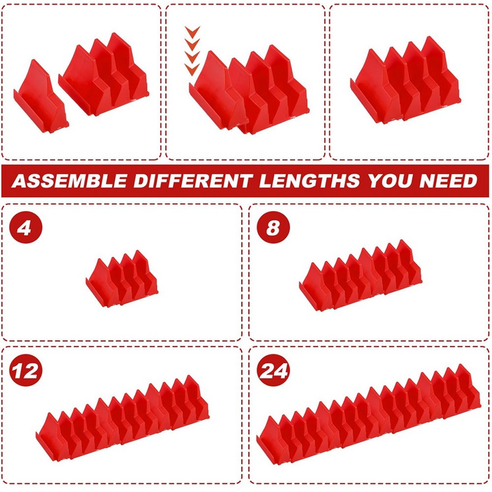 40-80PCS Magnetic Modular Wrench Organizer Compact Tool Storage Slots Hold Tools