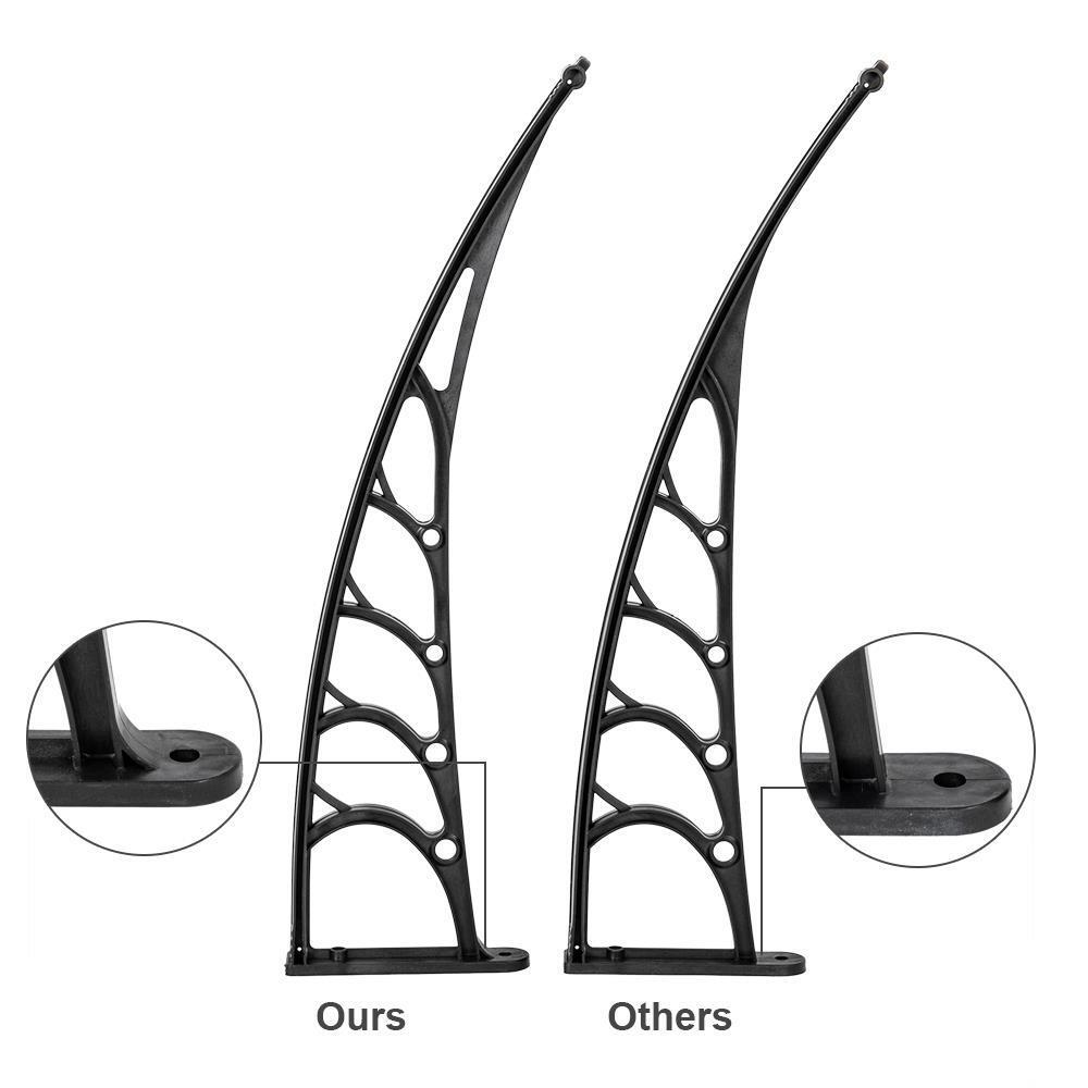 DIY 40"x40" Window Awning Door Canopy Polycarbonate Outdoor