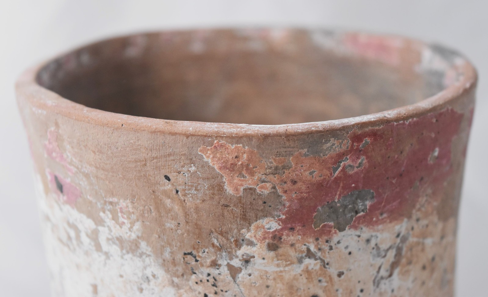 Ancient Pre Columbian Hand Painted Vessel Pottery Vase