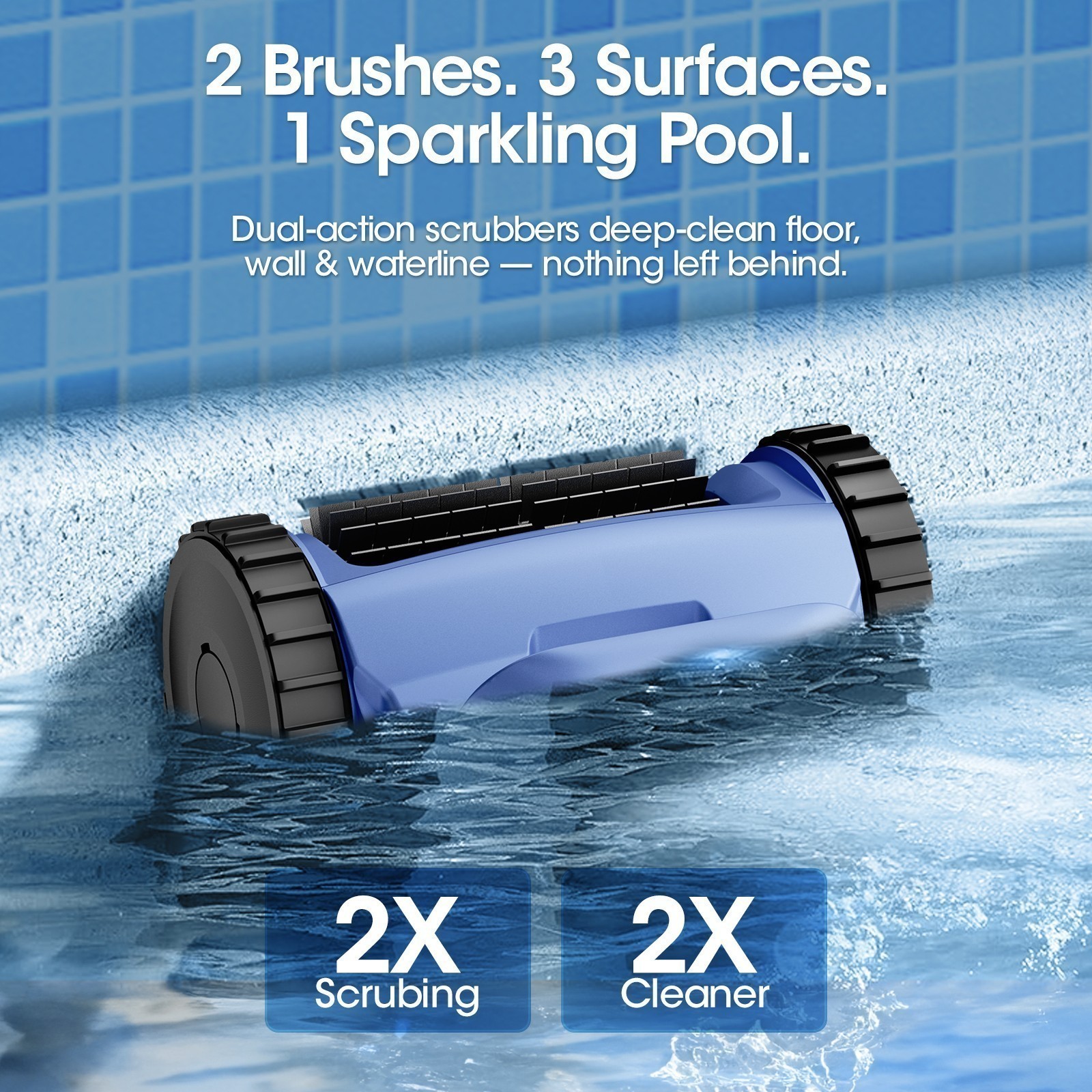 Seauto SAT 20PRO Cordless Robotic Pool Vacuum, Pool Cleaner with Track Drive