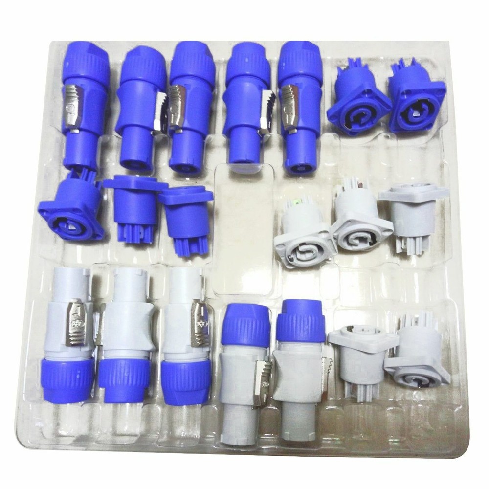 10 set PowerCON Type A NAC3FCA+NAC3MPA-1 Chassis Plug Panel adapter