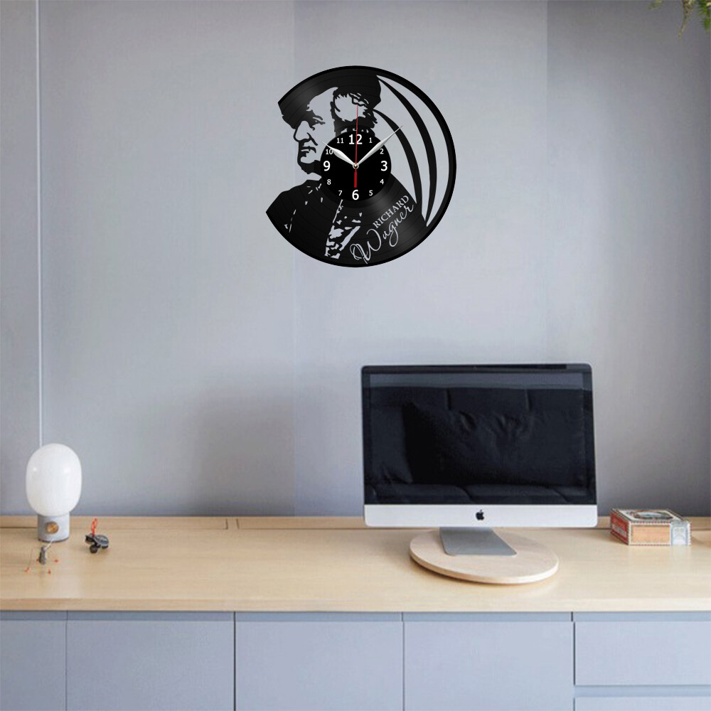 Richard Wagner Vinyl Record Wall Clock Decor Handmade 4812