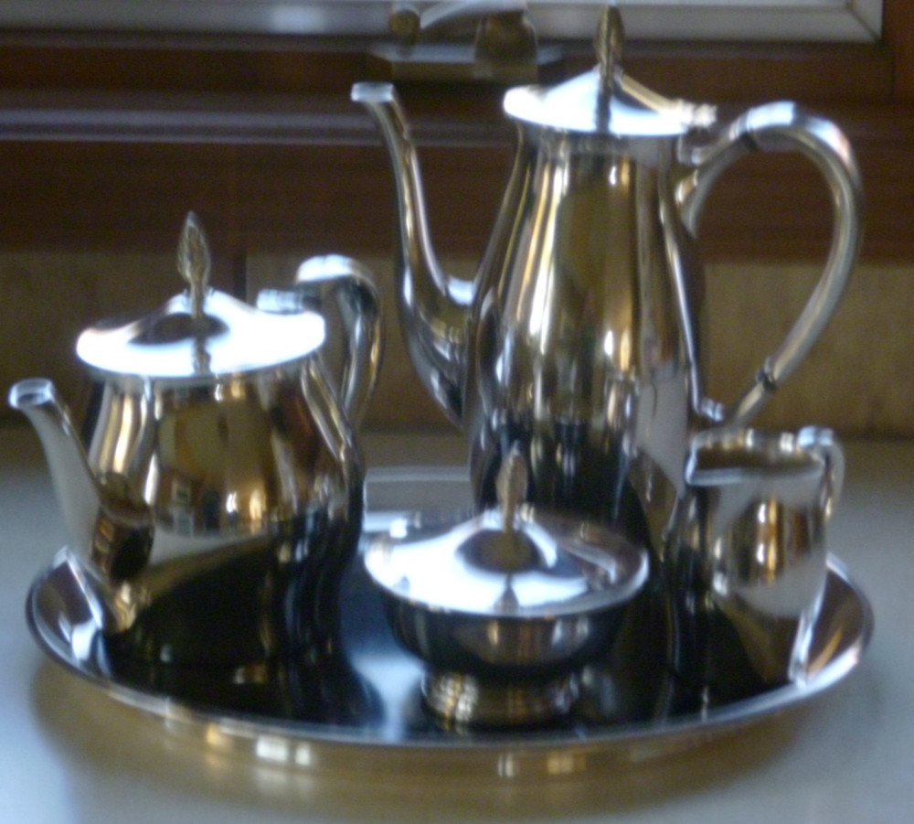 Gorham Paul Revere Silverplate Coffee & Tea Service 5 Piece Set