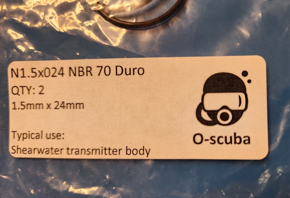 Scuba O-Ring For Shearwater Transmitter (2 pcs)