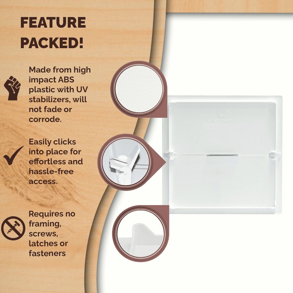 Morvat 12x12 Spring Access Panel for Drywall & Ceiling, 4 Pack