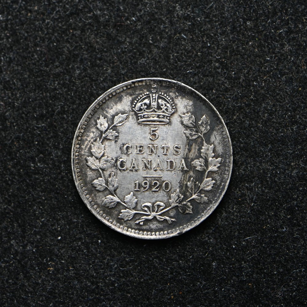 1920 Canada Five Cent Silver (bb16854)