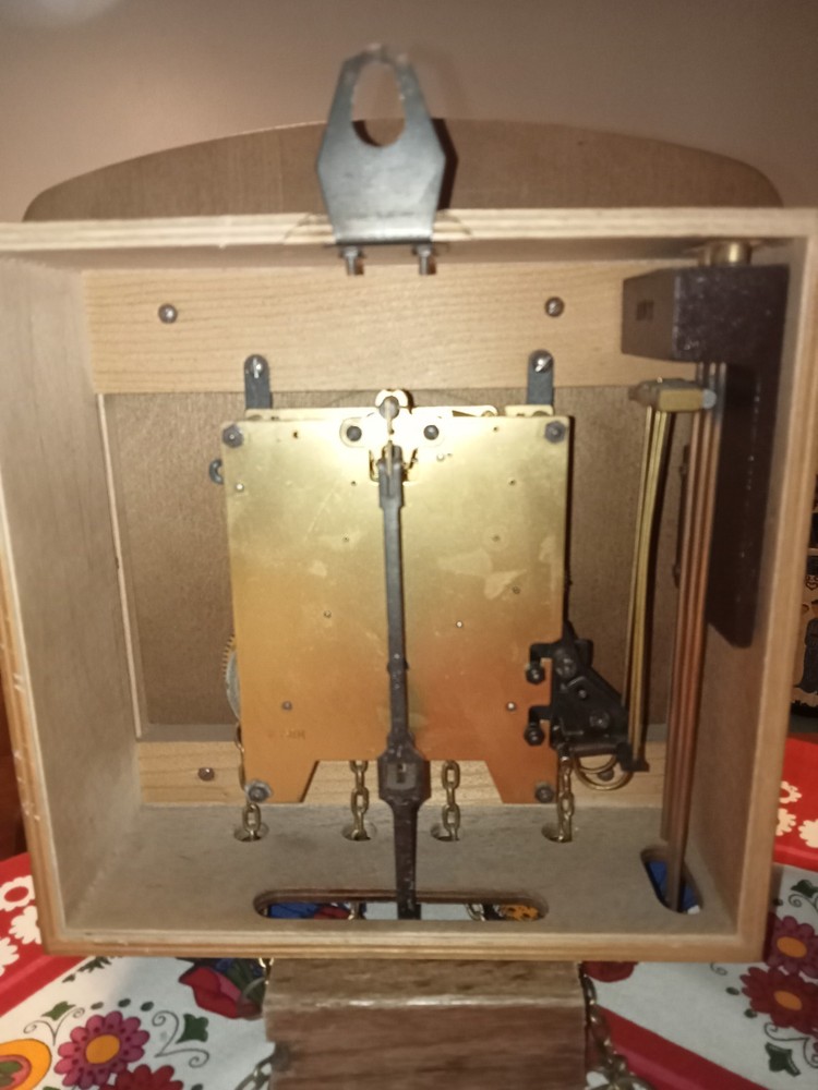 Wehrle Vintage Weight Driven Chiming Wall Clock