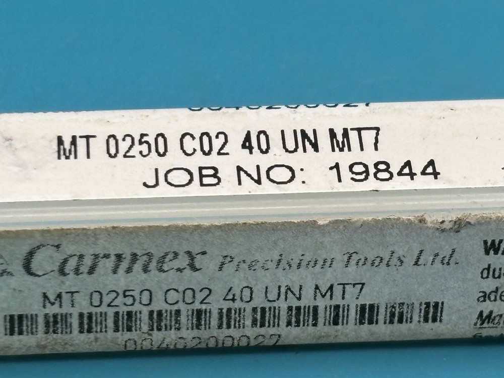 CARMEX MT 0250 C02 40 UN MT7 Solid Carbide Thread Mill 40TPI