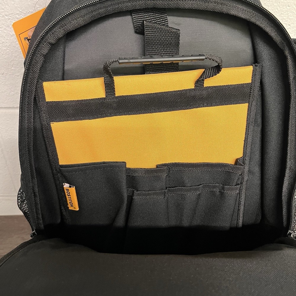 Bostitch Tool Storage Backpack Tote Bag Mechanic Construction Tool Bag