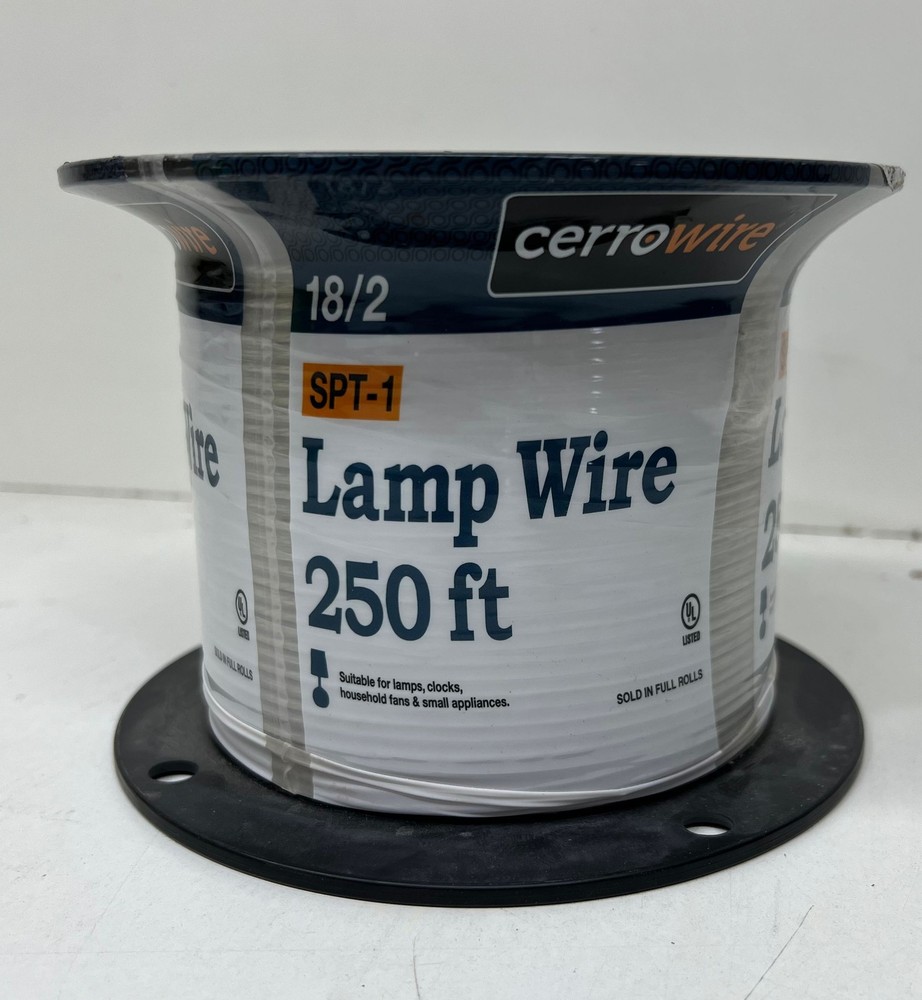 Cerrowire 250 ft. 18/2 Silver Stranded SPT-1 Copper Lamp Wire