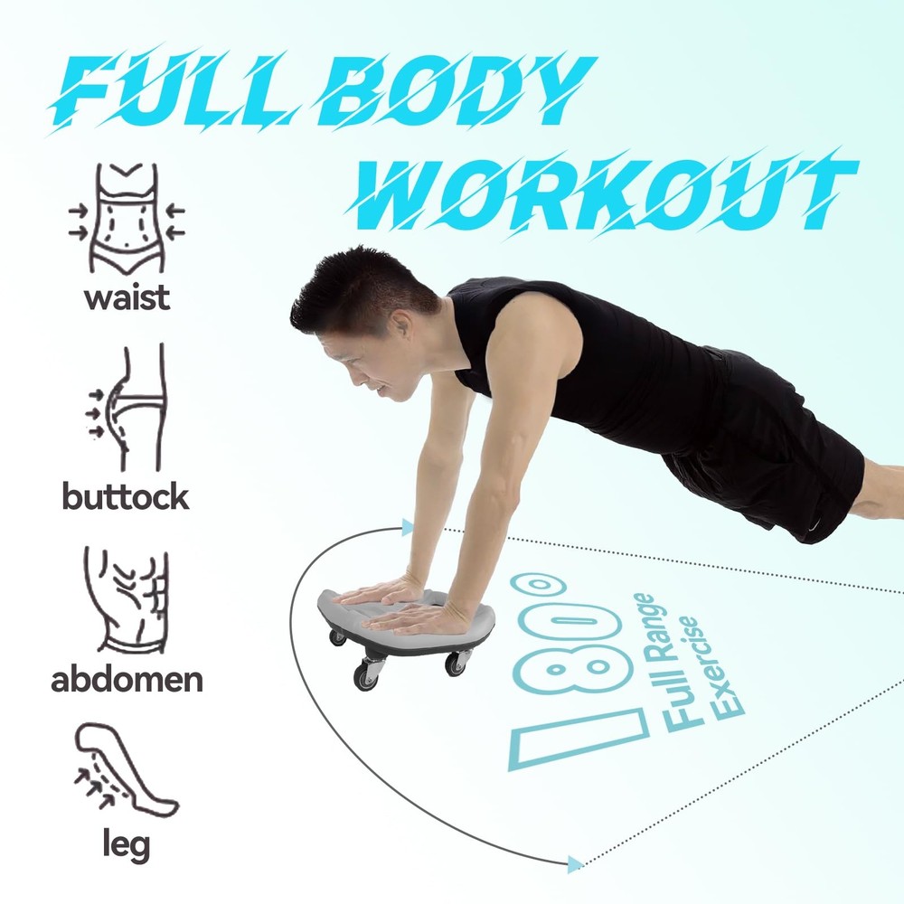 Ab Roller for Abs Workout, Ab Roller Wheel Exercise Equipment for Core Workou...