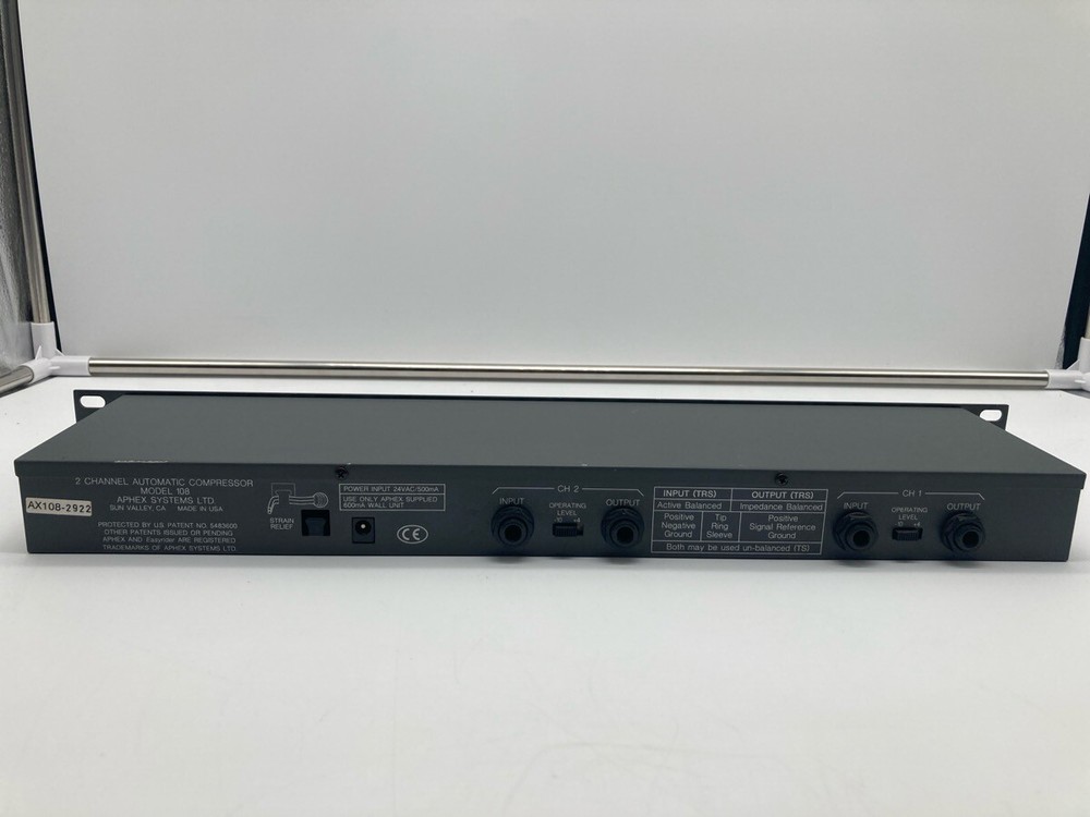 APHEX Model 108 Easyrider 2 Channel Automatic Compressor (AP2044734)
