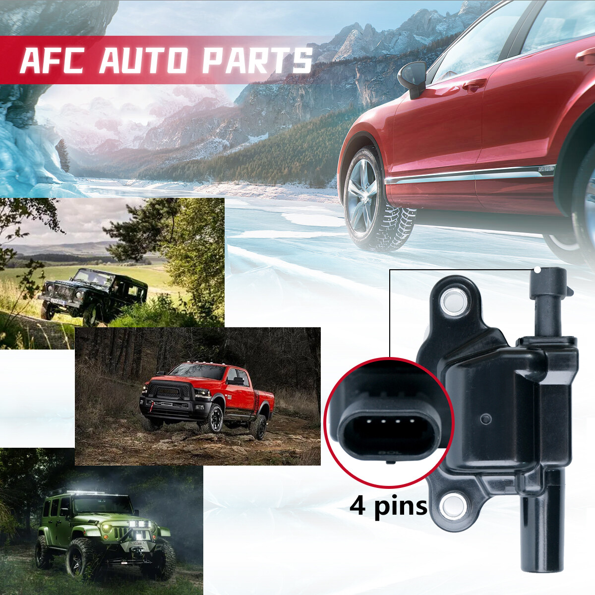 8Ignition Coil and Spark Plug+ Wire For GMC Chevy Silverado 1500 Tahoe 5.3L AFC