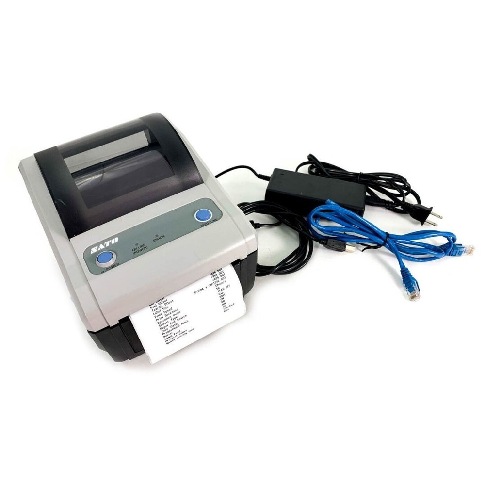 SATO CG412DT Cheap Direct Thermal Barcode Label Printer USB LAN with Cables