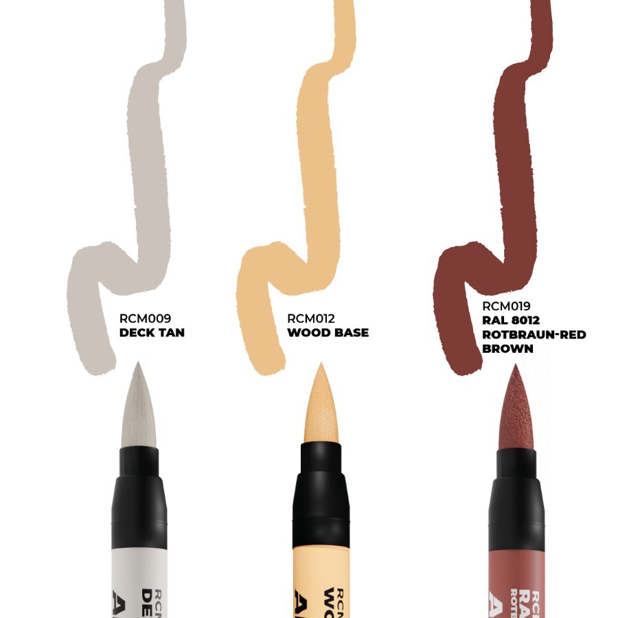 AK Interactive: Ships & Decks - Acrylic Paint Marker Set - RCM104