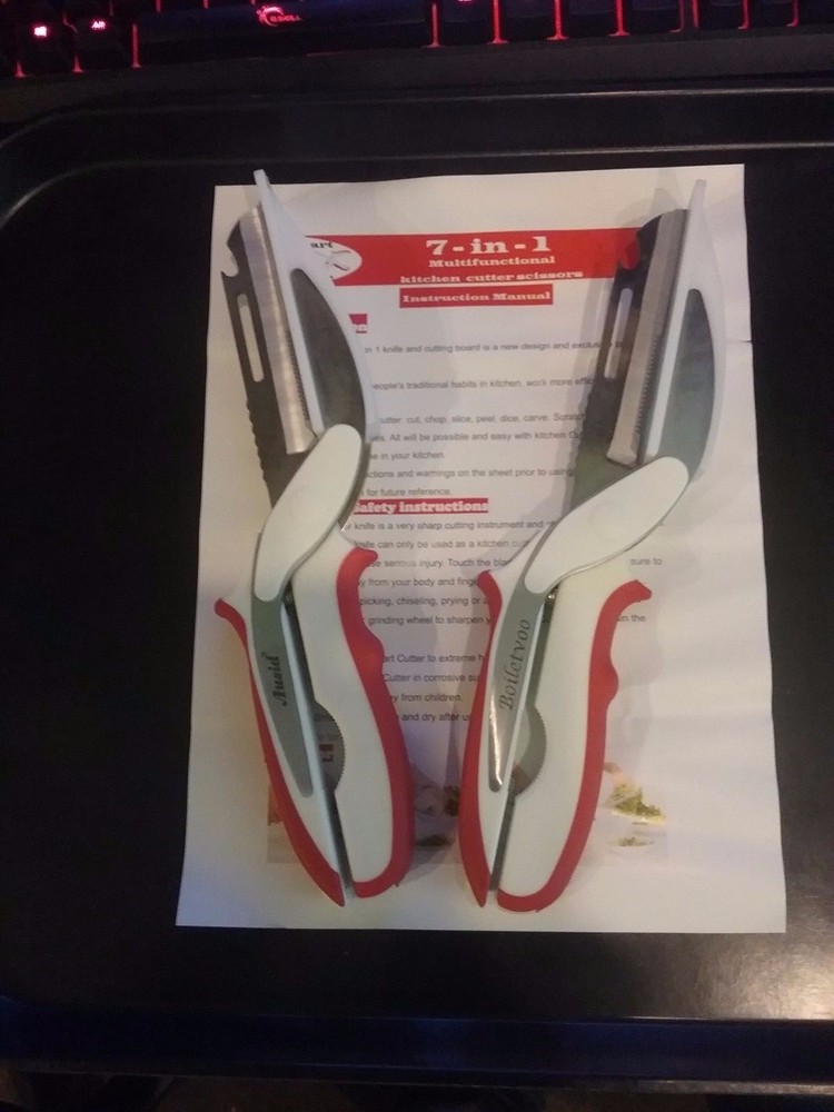 Kitchen Cutter Knife Scissor 7 in 1 Multi Tool