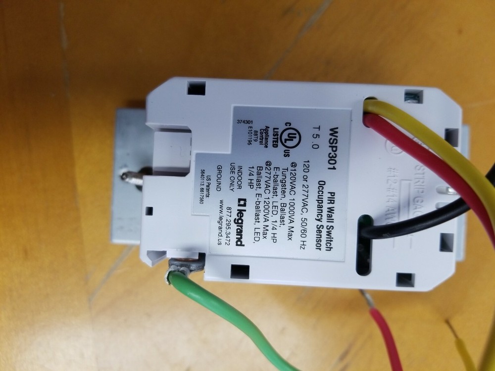 Wattstopper (WSP301W) PIR Wall Switch Sensor