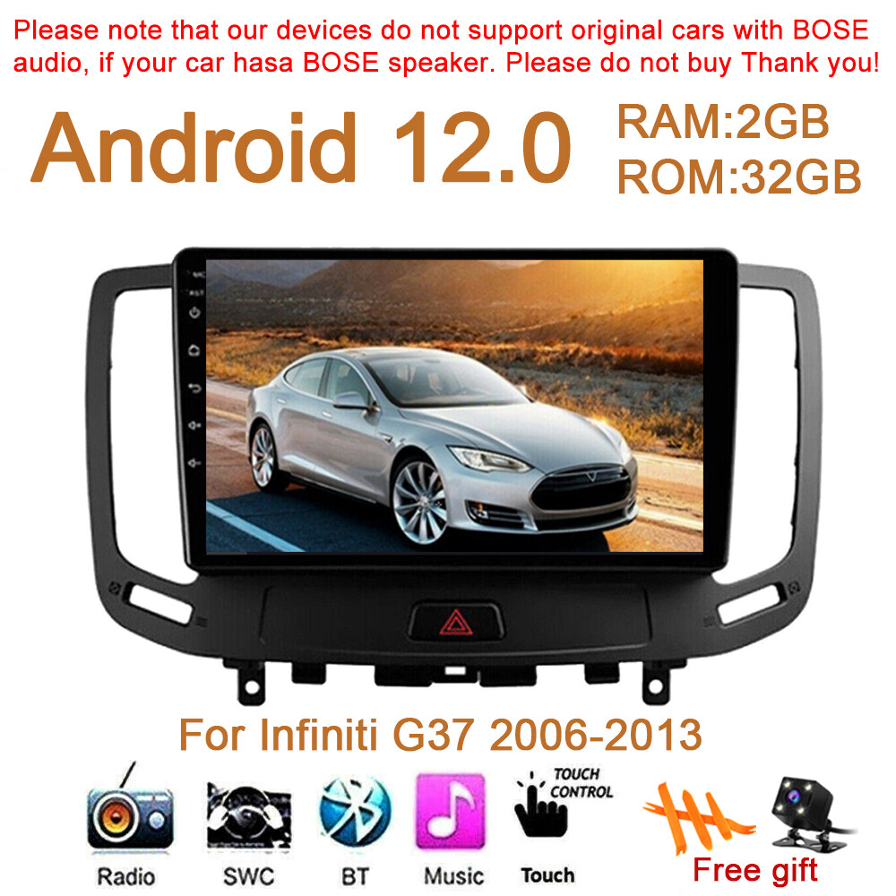 For 2006-2013 Infiniti G37 Car Stereo 32GB Android 12 Radio BT GPS Navi Player