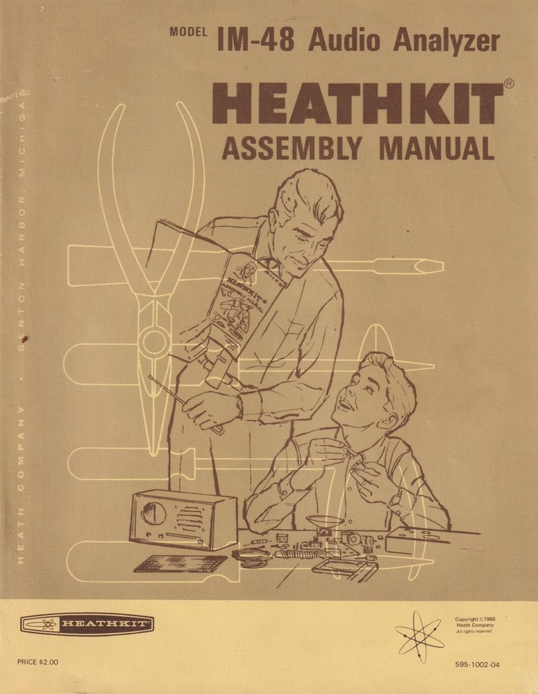 GENUINE ORIGINAL HEATHKIT IM-48 AUDIO ANALYZER ASSEMBLY MANUAL