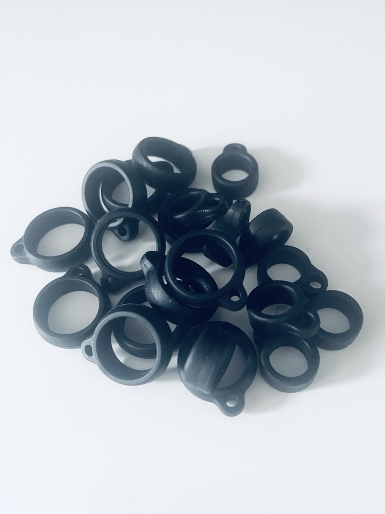 SILICONE RUBBER POLE RIG HOOK UPS 10 PER PACK.