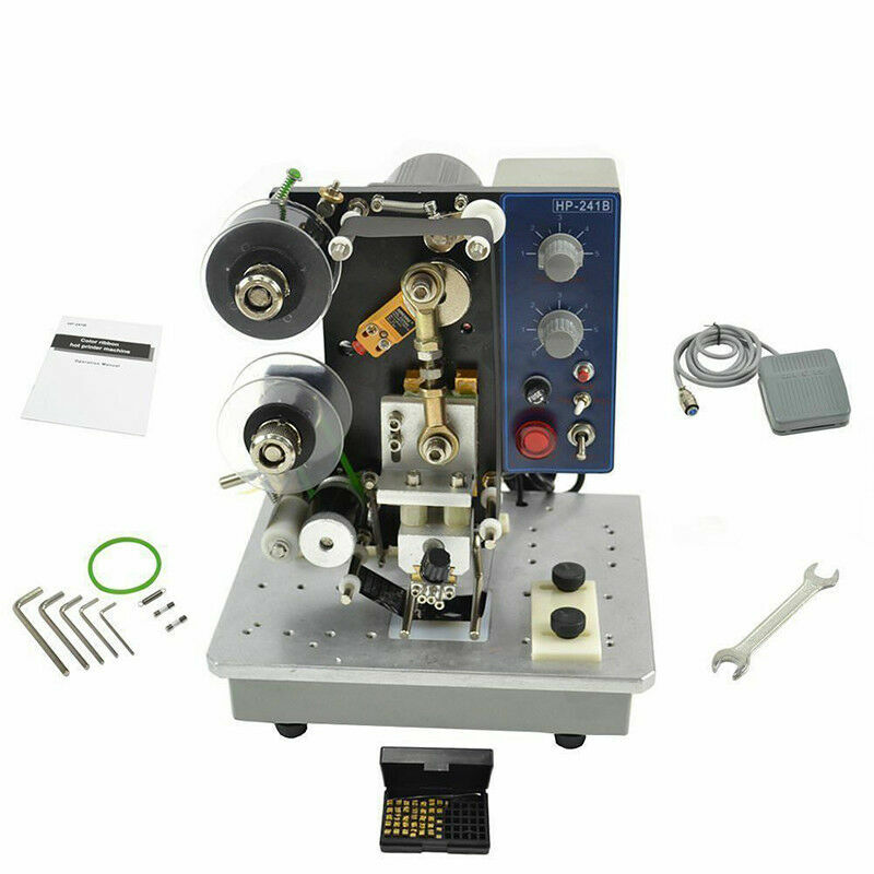 New Ribbon Coder Semi-automatic Electric Hot Stamp Color Printer Machine HP-241B
