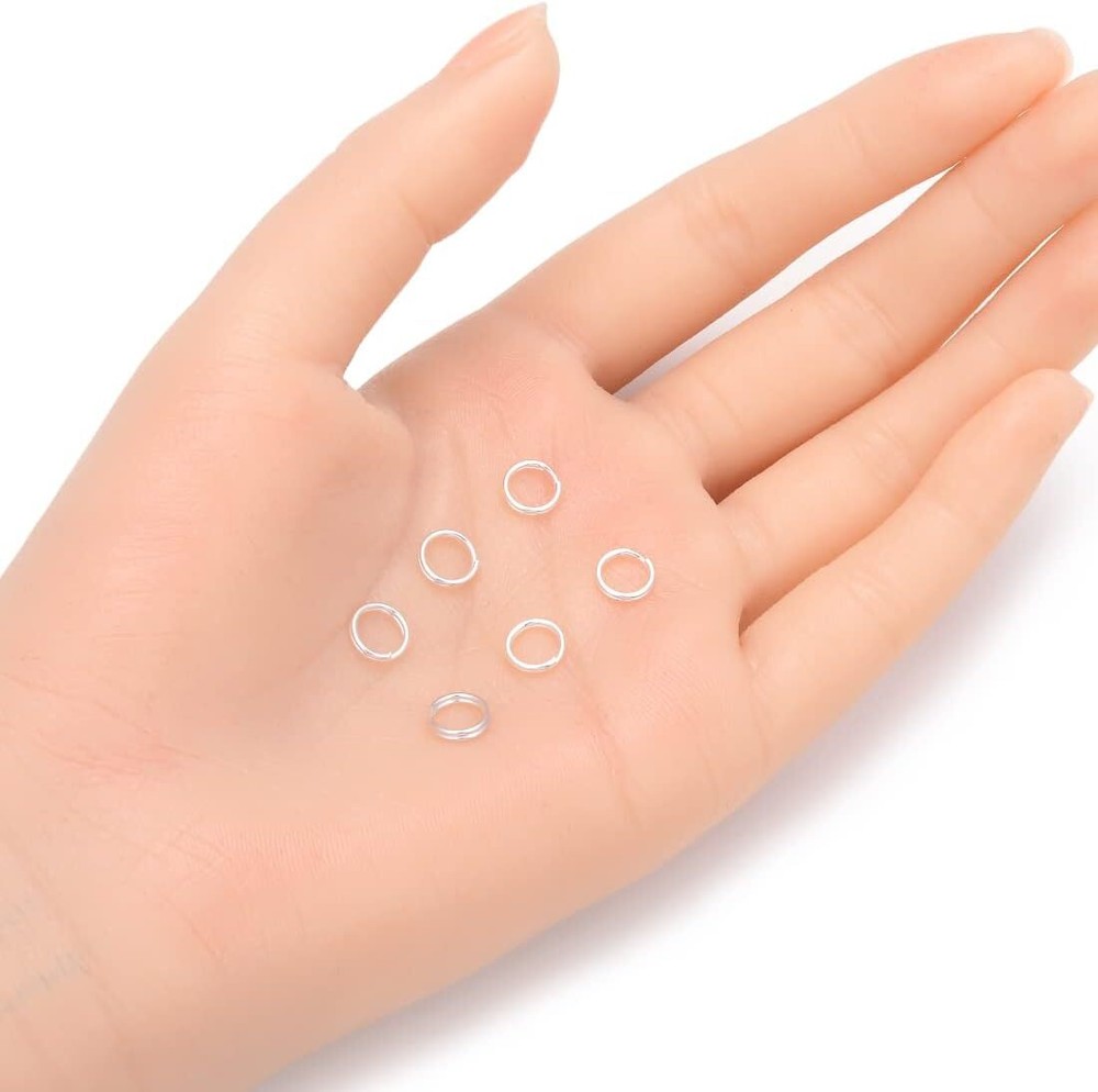 20Pcs Authentic 925 Sterling Silver 7Mm Split Jump Ring round Open Connector ...