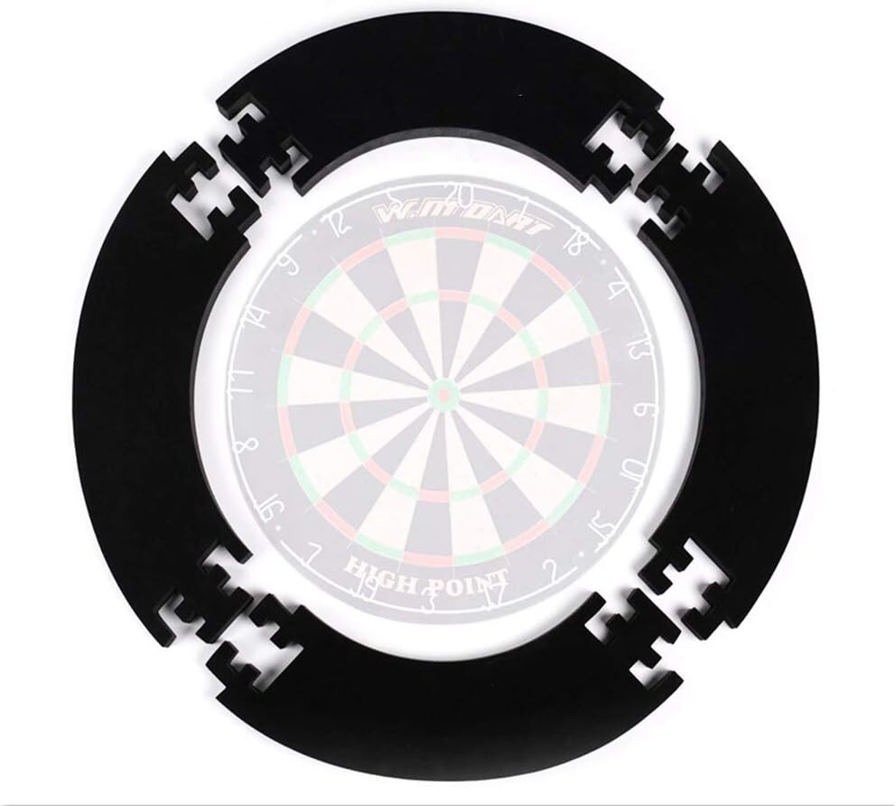 Protective Dartboard Darts Surround Wall Guard Protector Ring Plain Black 71cm ⌀