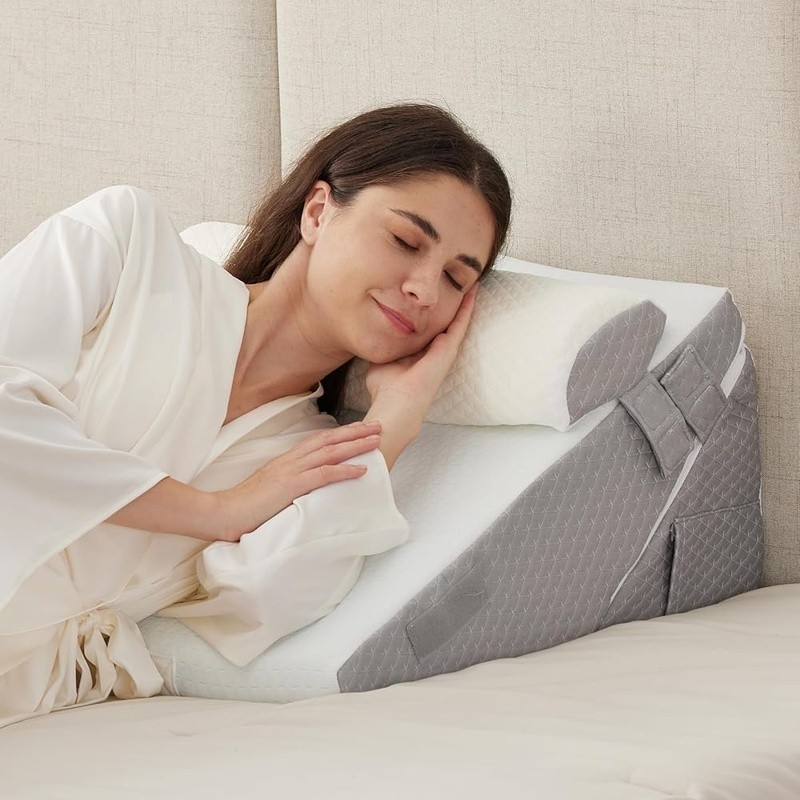 Multi-Functional Wedge Pillow Set Back Support Post Surgery Memory Foam New
