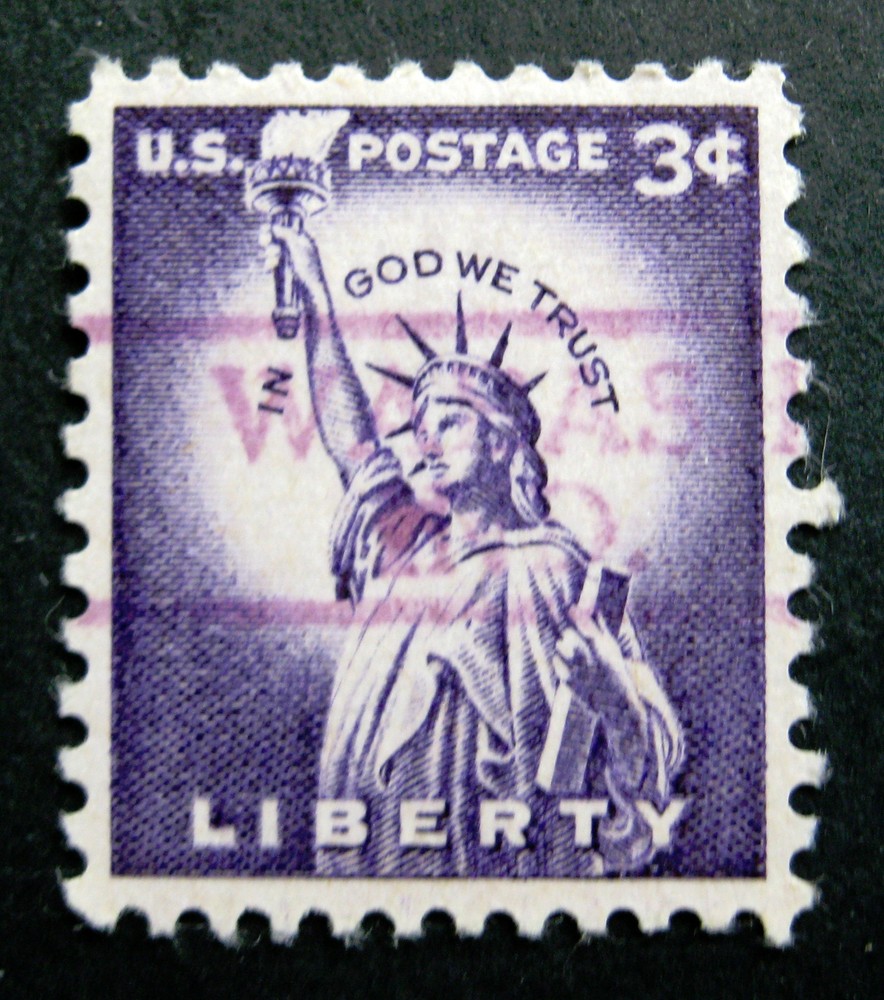 Sc # 1035 ~ 3 cent Liberty Issue, Precancel, WABASH IND.