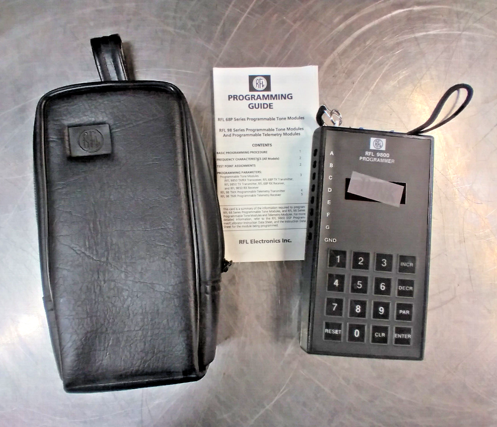 Dowty RFL 9800 Programmer / Calibrator w/ Programming Guide & Case - Parts Only
