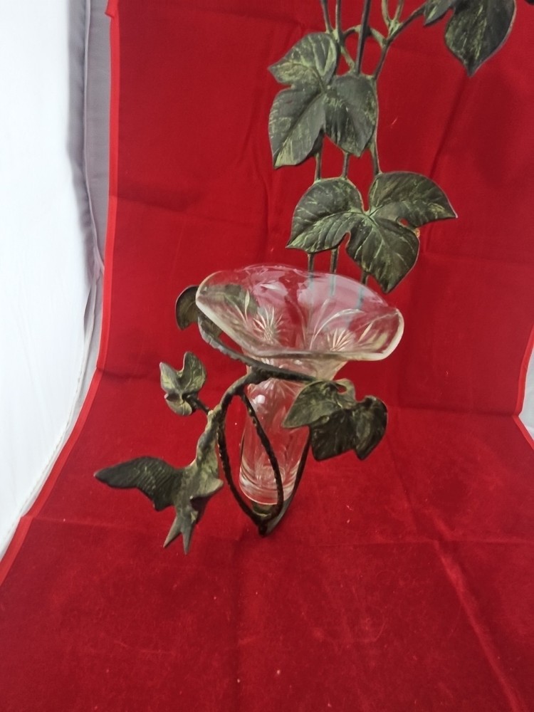 Original Antique Solid Copper Hummingbird Wall Sconce