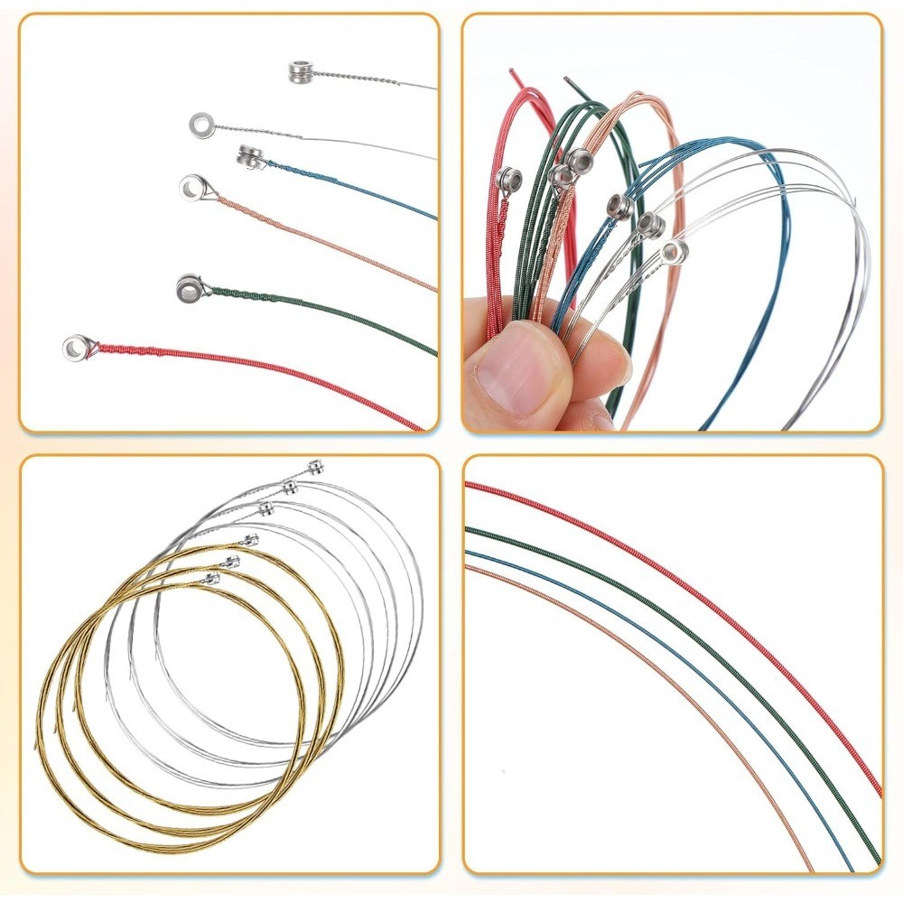 Classical Guitar Strings 3 Sets Acoustic Bronze Wound Nylon Strings with Small