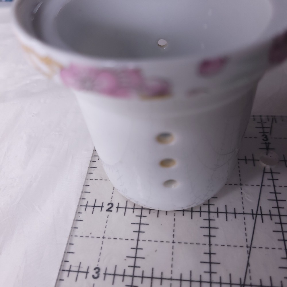 Tea Infuser Insert Only Floral Ceramic
