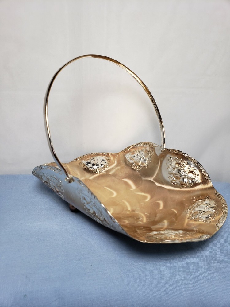 Vintage QUIST West Germany Silverplate Tarnish Resistant Basket Moveable Handle