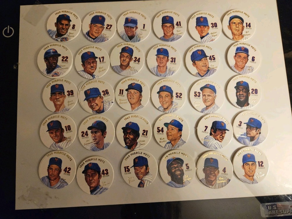 1969 NEW YORK MIRACLE METS 31 POGS
