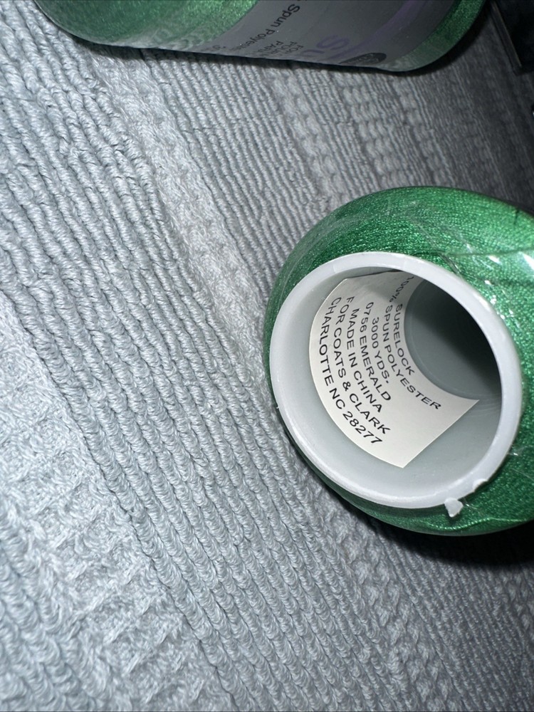 Coats Surelock 4 Spools Green Polyester Thread, Multi-purpose, 3000 Yds 0756