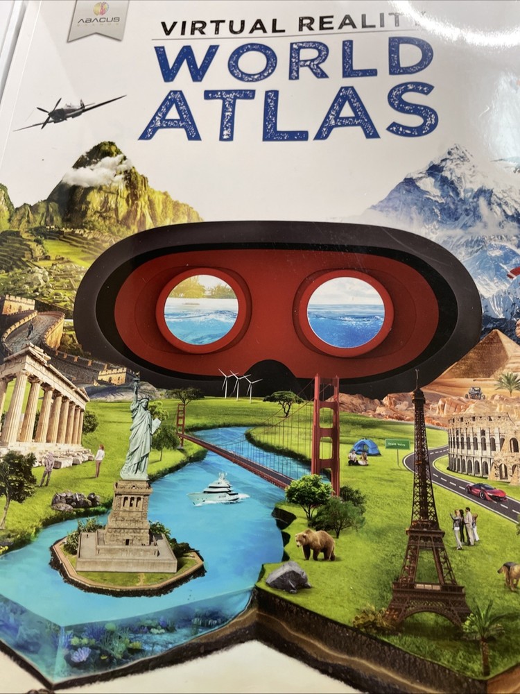 Virtual Reality World Atlas - 112 Page Interactive Atlas with World Scratch Map