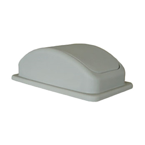 Thunder Group 23 Gallon Gray Rectangular Plastic Trash Can Lid for PLTC023