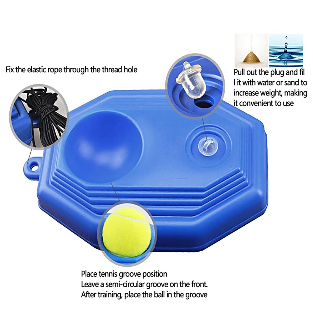 Advanced Robust Easy to Use Tennis Rebound Training Base Device with String Ball