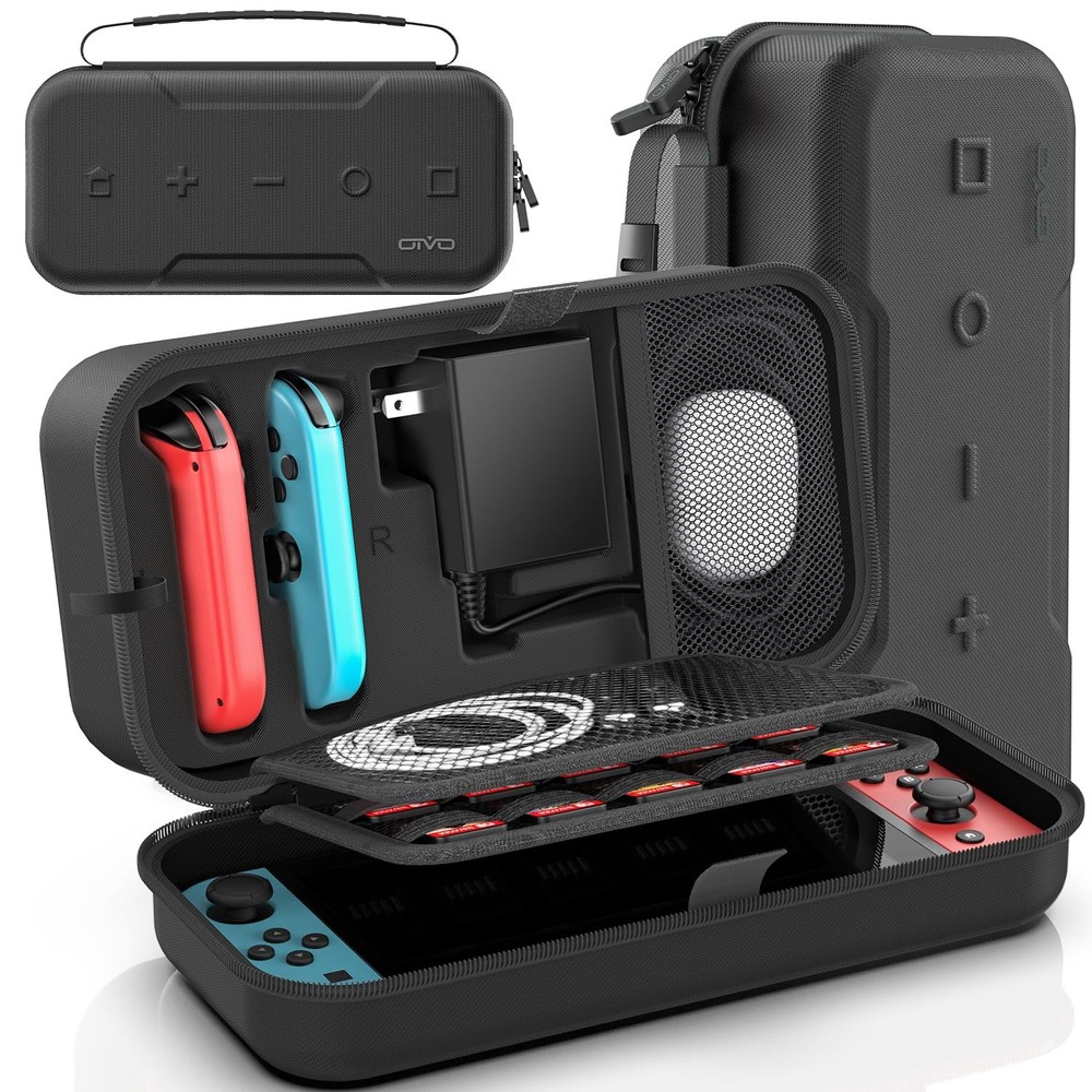 Switch Carrying Case Compatible with Nintendo & Switch/OLED, Black