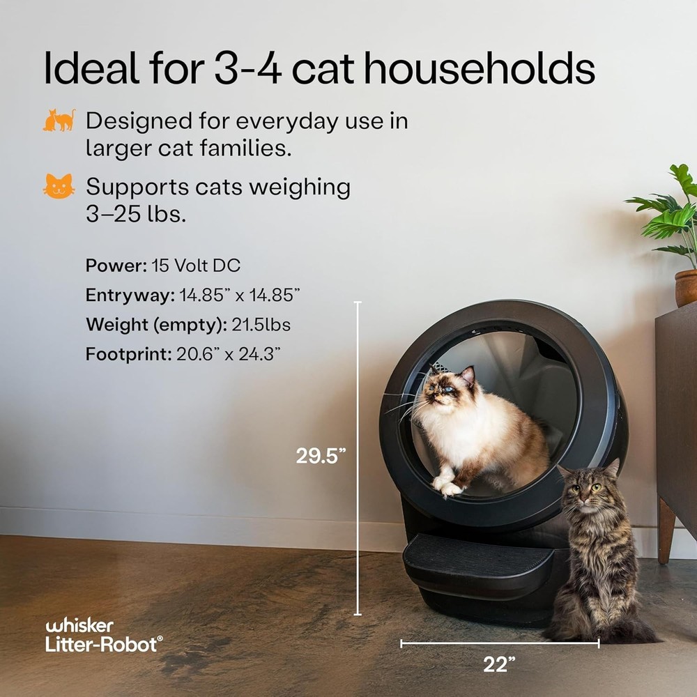 Litter-Robot 4 Supply Bundle, Black - Automatic, Self-Cleaning Cat Litter Box